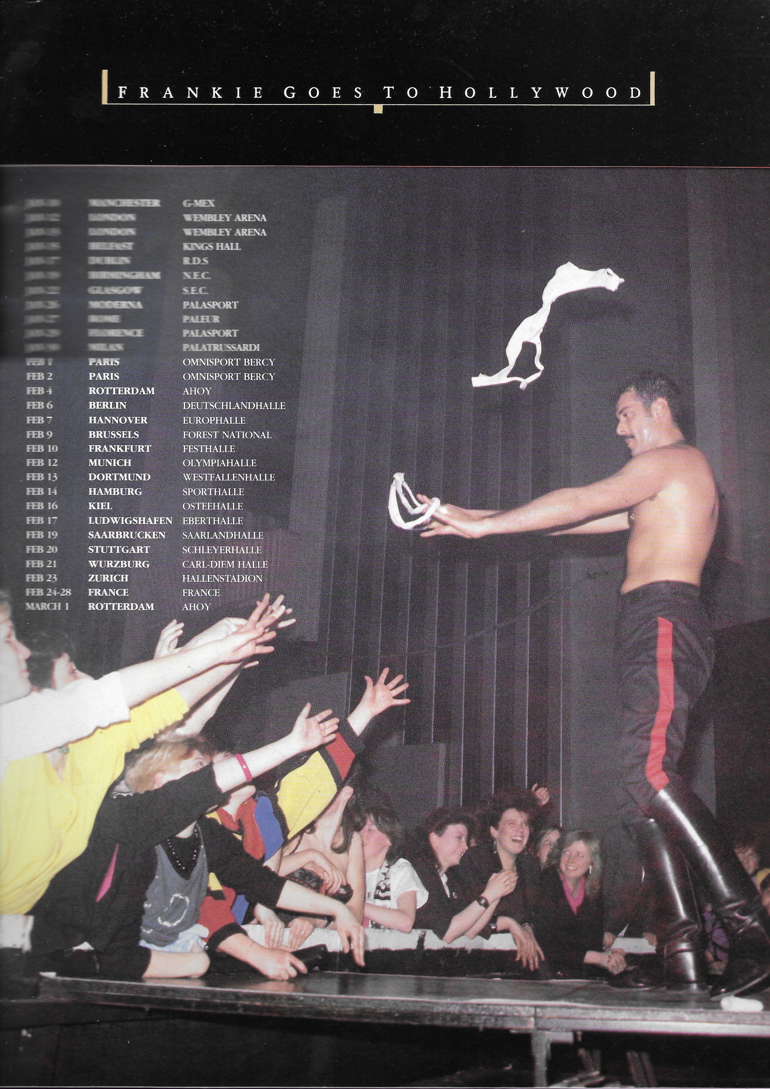 Frankie tourdates in 1987